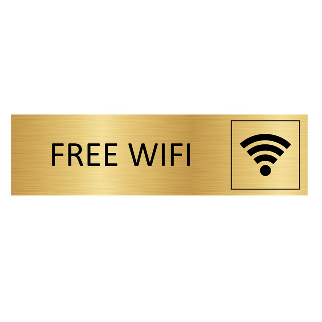Türschild Free Wifi
