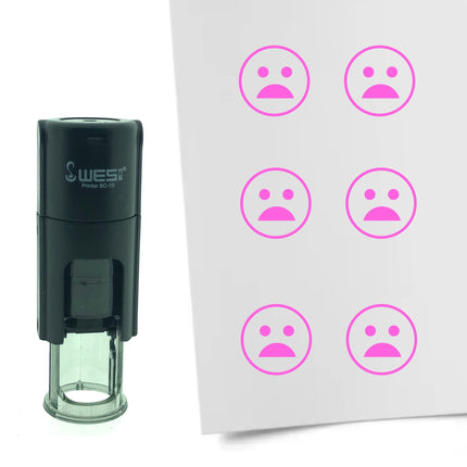 Stempel Schockierter Smiley Ø10mm rund