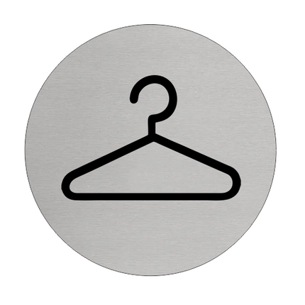 Türschild Ø75mm Garderobe