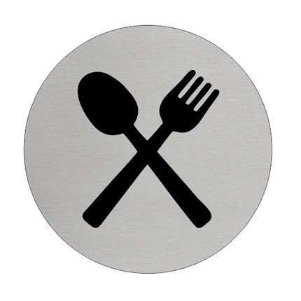 Türschild Ø75mm Besteck