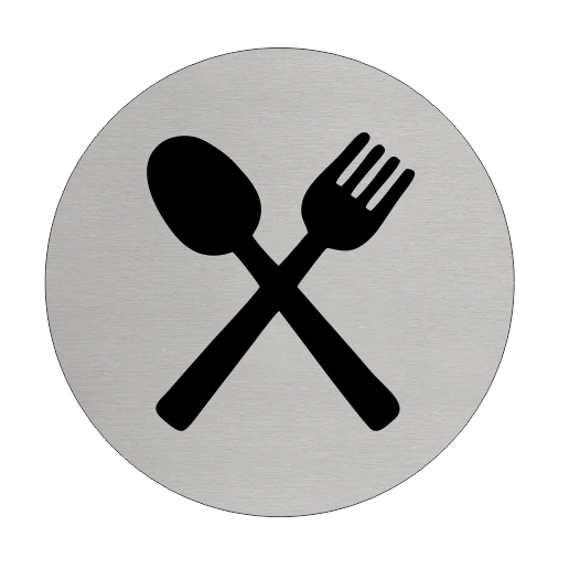 Türschild Ø75mm Besteck