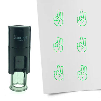 Stempel Peace-Zeichen Ø10mm rund