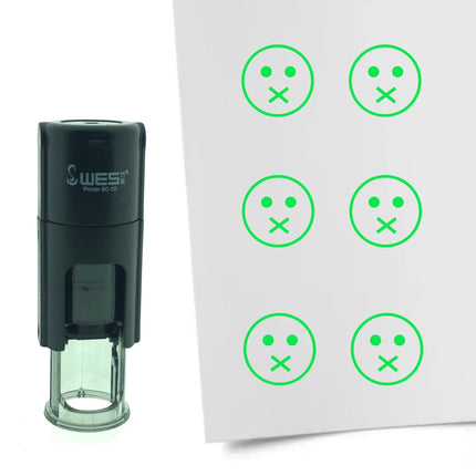Stempel Sprachloser Smilley Ø10mm rund