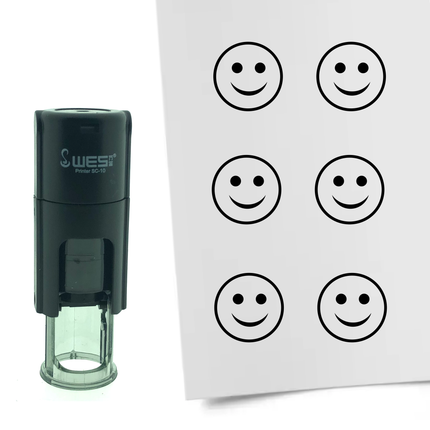 Stempel Glücklicher Smiley Ø10mm rund