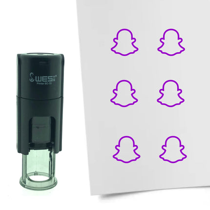Stempel Snapchat Logo Ø10mm rund