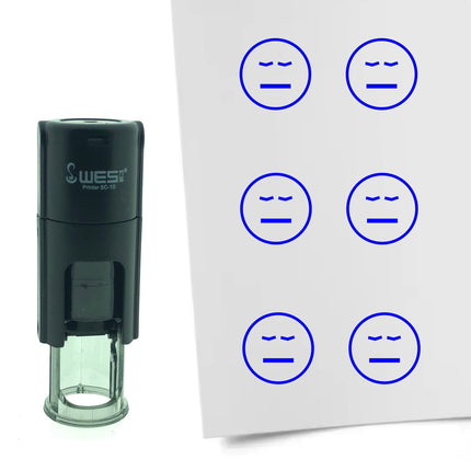 Stempel Müder Smiley Ø10mm rund