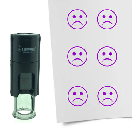 Stempel Freudloser Smiley Ø10mm rund