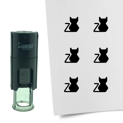 Stempel Katze Ø10mm rund
