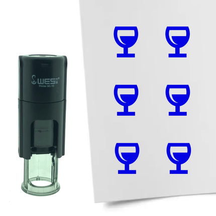 Stempel Weinglas Ø10mm rund