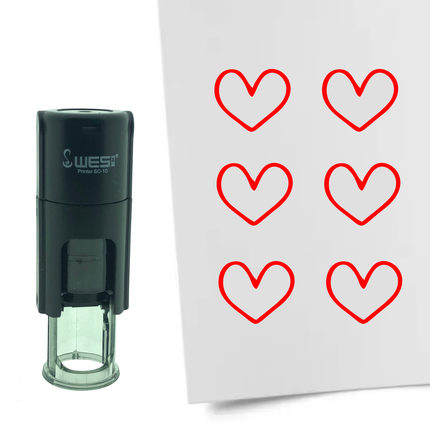 Stempel Umrandetes Herz Ø10mm rund