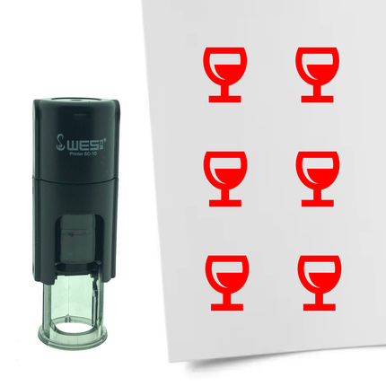 Stempel Weinglas Ø10mm rund
