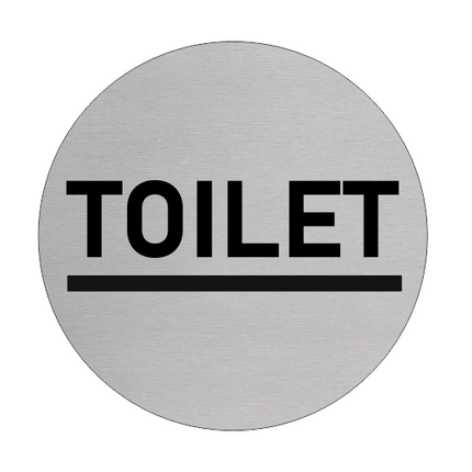 Türschild Ø75mm Toilet