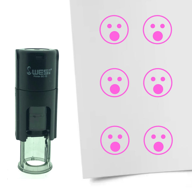 Stempel Erschrockener Smiley Ø10mm rund