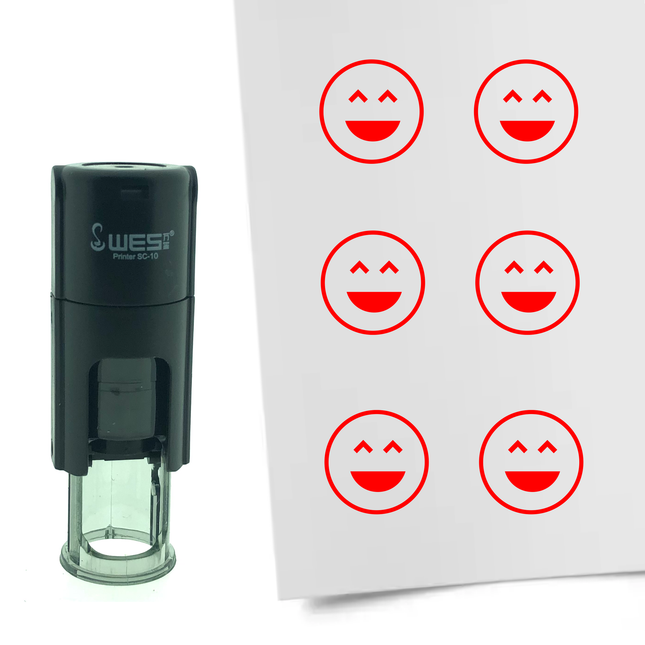 Stempel Fröhlicher Smiley Ø10mm rund
