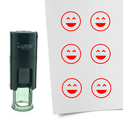 Stempel Fröhlicher Smiley Ø10mm rund