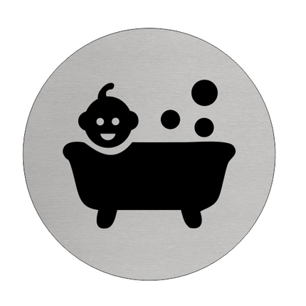 Türschild Ø75mm Kinderbadezimmer
