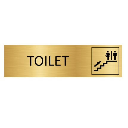 Türschild Toilet oben