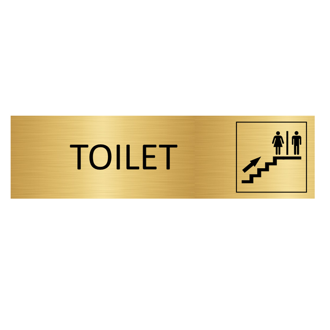 Türschild Toilet oben