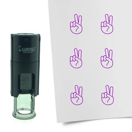 Stempel Peace-Zeichen Ø10mm rund