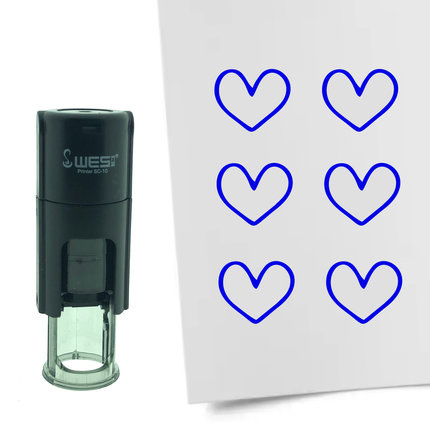 Stempel Umrandetes Herz Ø10mm rund