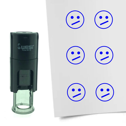 Stempel Verrückter Smiley Ø10mm rund