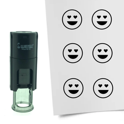 Stempel Verliebter Smiley Ø10mm rund