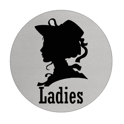 Türschild Ø75mm Ladies