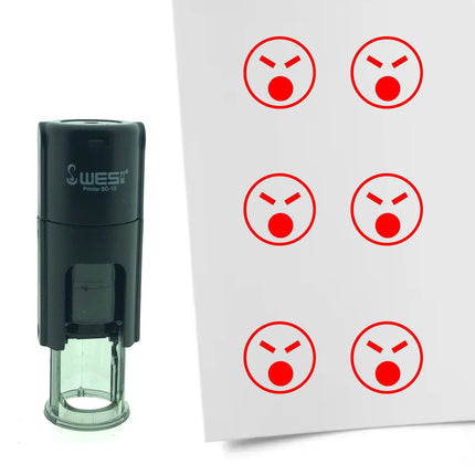 Stempel Wütender Smiley Ø10mm rund
