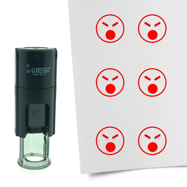 Stempel Wütender Smiley Ø10mm rund