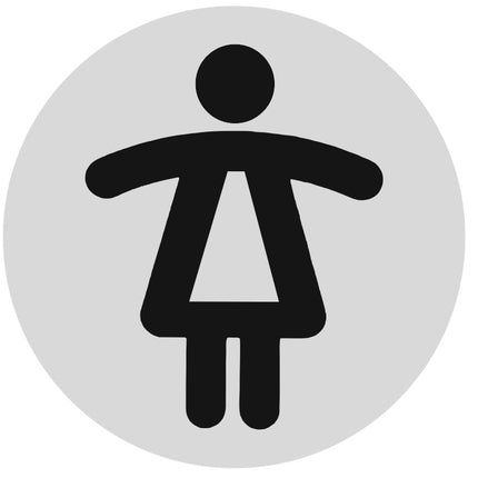 Türschild Ø75mm Frau