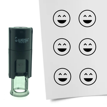 Stempel Fröhlicher Smiley Ø10mm rund