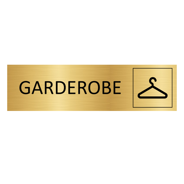 Türschild Garderobe