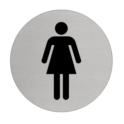 Türschild Ø75mm Frau