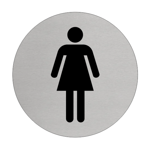 Türschild Ø75mm Frau