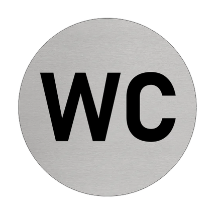 Türschild Ø75mm WC