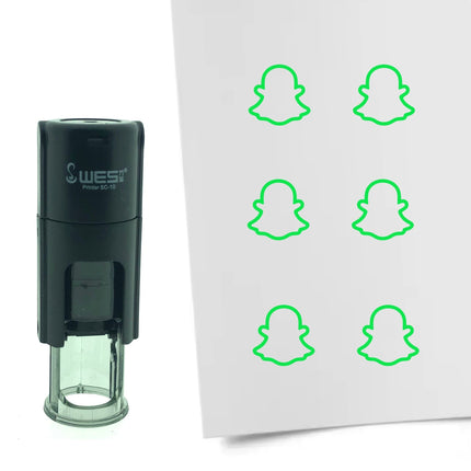 Stempel Snapchat Logo Ø10mm rund