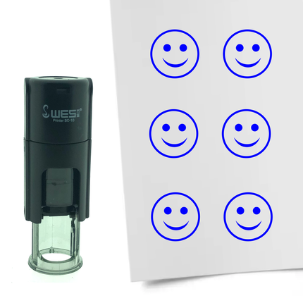 Stempel Glücklicher Smiley Ø10mm rund