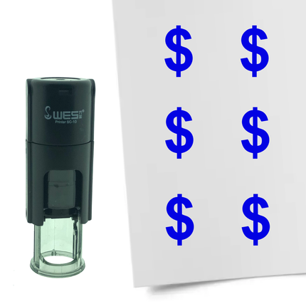 Stempel Dollar Zeichen Ø10mm rund