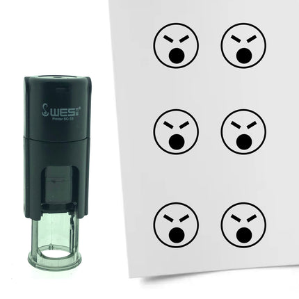 Stempel Wütender Smiley Ø10mm rund