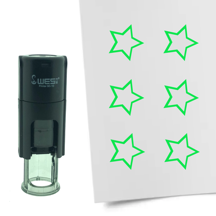 Stempel Umrandeter Stern Ø10mm rund
