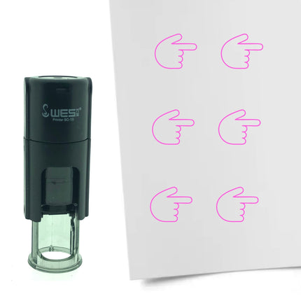 Stempel Zeigefinger nach Recht Ø10mm rund
