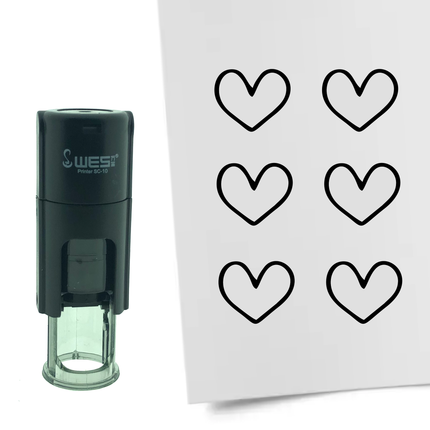 Stempel Umrandetes Herz Ø10mm rund