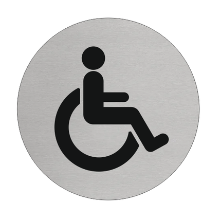 Türschild Ø75mm Rollstuhl