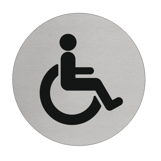 Türschild Ø75mm Rollstuhl