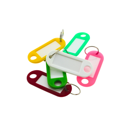 Schlüsseletikett 55x22mm, Farbenmix - 6 Stück