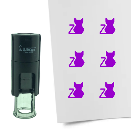 Stempel Katze Ø10mm rund