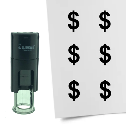 Stempel Dollar Zeichen Ø10mm rund
