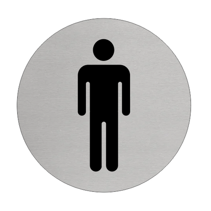 Türschild Ø75mm Mann Piktogramm