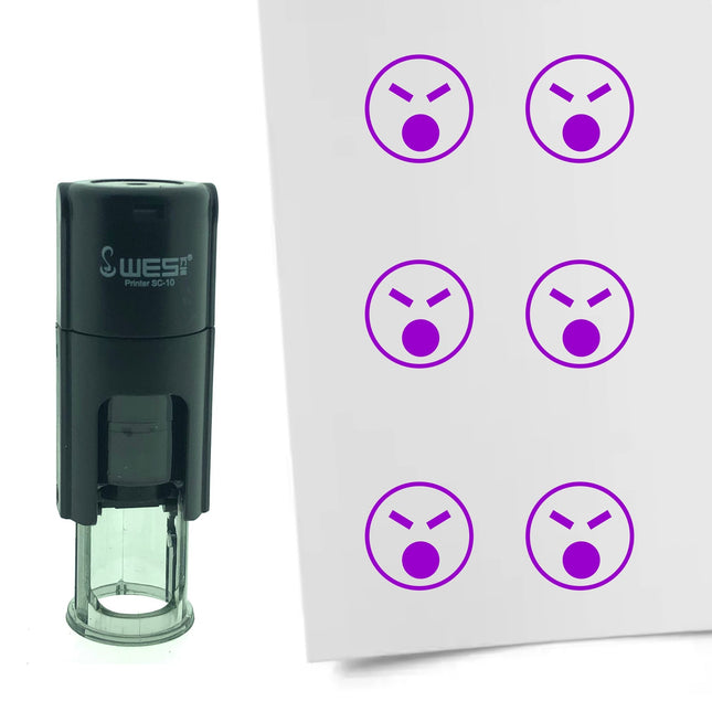 Stempel Wütender Smiley Ø10mm rund
