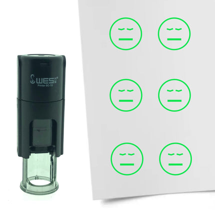 Stempel Müder Smiley Ø10mm rund